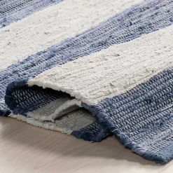 Kirklands Home Blue & White Striped Indoor/Outdoor Rug, 6x9 Sale