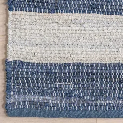 Kirklands Home Blue & White Striped Indoor/Outdoor Rug, 6x9 Sale