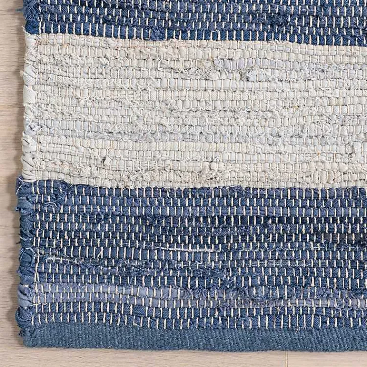 Kirklands Home Blue & White Striped Indoor/Outdoor Rug, 6x9 Sale