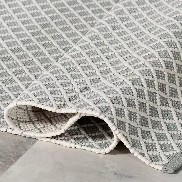 Kirklands Home Blue & White Trellis Indoor/Outdoor Rug, 5x8 Best