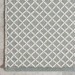 Kirklands Home Blue & White Trellis Indoor/Outdoor Runner, 3x8 Hot