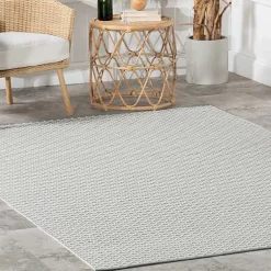 Kirklands Home Blue & White Trellis Indoor/Outdoor Runner, 3x8 Hot