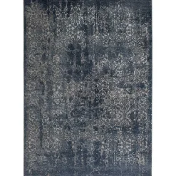 Kirklands Home Abstract Area Rug, 5x7 Blue New