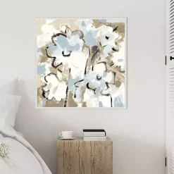 Kirklands Home Blue Abstract Floral Framed Canvas Art Print Best