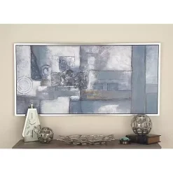 Kirklands Home Blue Abstract Framed Canvas Art Print Outlet