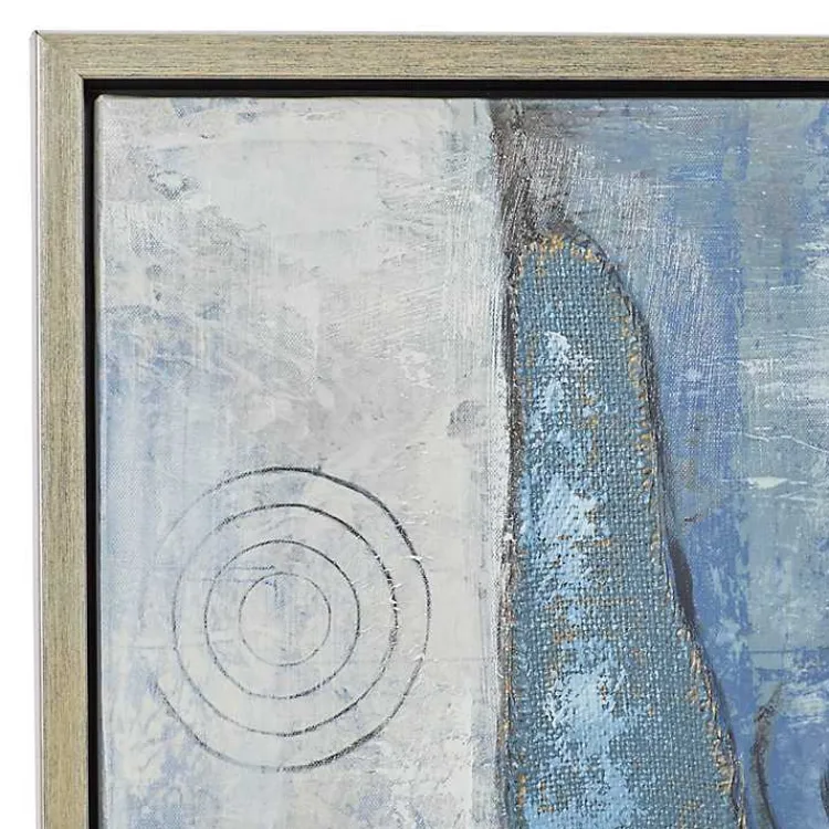 Kirklands Home Blue Abstract Framed Canvas Art Print Outlet