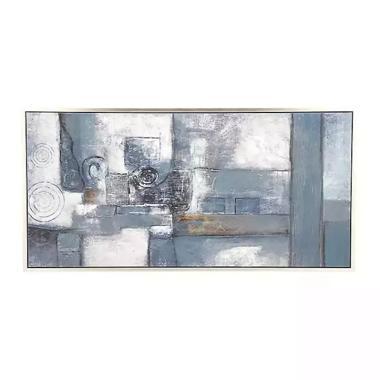 Kirklands Home Blue Abstract Framed Canvas Art Print Outlet