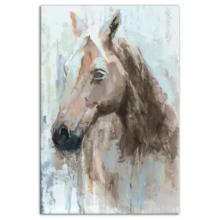 Kirklands Home Abstract Horse Canvas Art Print Blue Outlet