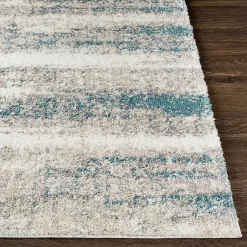 Kirklands Home Blue Abstract Soft Lines Area Rug, 5x8