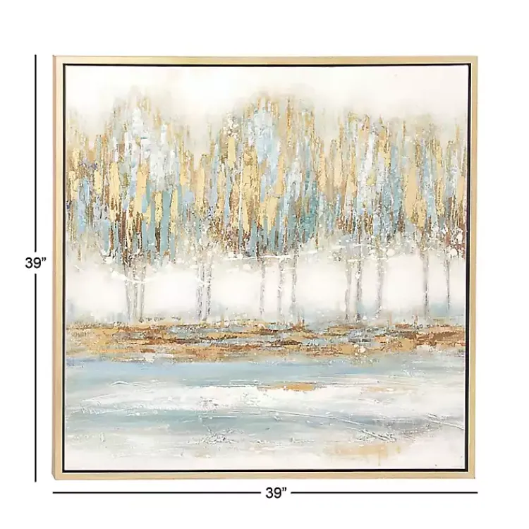 Kirklands Home Blue Abstract Trees Framed Canvas Art Print Best