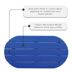 Kirklands Home Acacia Wood Outdoor Adirondack Table Blue Online