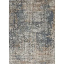 Kirklands Home Blue and Beige Tally Textured Area Rug, 3x5 Clearance