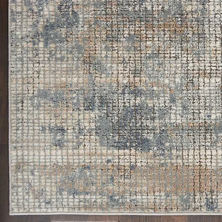 Kirklands Home Blue and Beige Tally Textured Area Rug, 3x5 Clearance