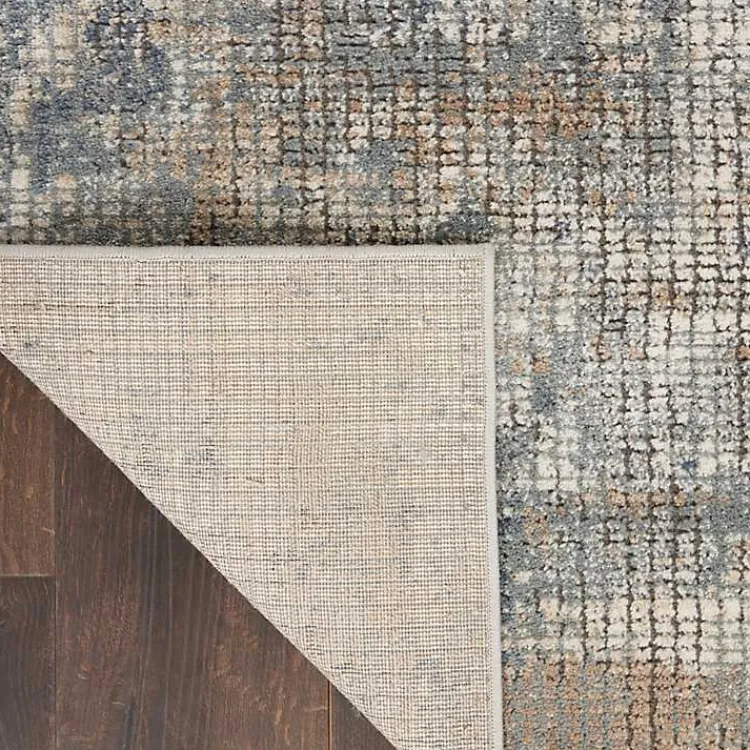 Kirklands Home Blue and Beige Tally Textured Area Rug, 7x9 Outlet