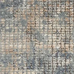 Kirklands Home Blue and Beige Tally Textured Area Rug, 7x9 Outlet