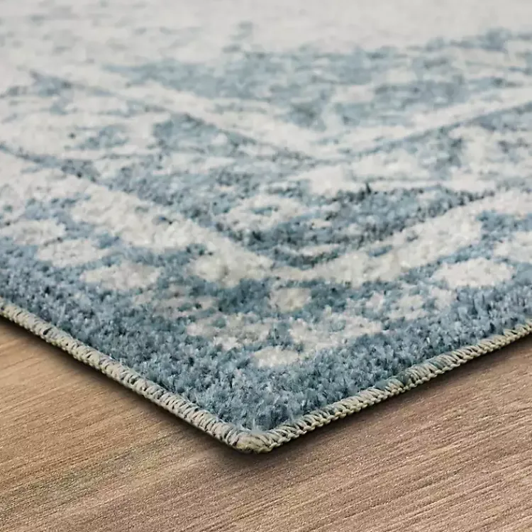Kirklands Home Blue and Cream Blackwell Runner, 2x8 Best