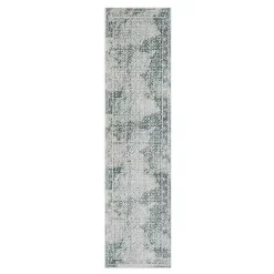 Kirklands Home Blue and Cream Blackwell Runner, 2x10 Hot