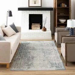 Kirklands Home Blue and Cream Blackwell Area Rug, 8x10 Hot