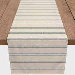 Kirklands Home Blue and Cream Country Stripe Table Runner, 72 in. New