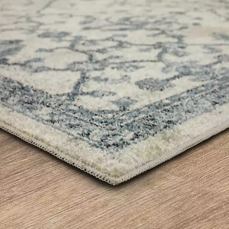 Kirklands Home Blue and Cream Granary Area Rug, 6x9 Outlet