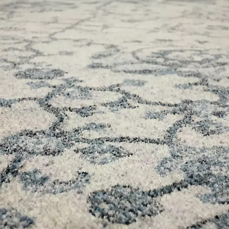 Kirklands Home Blue and Cream Granary Area Rug, 6x9 Outlet