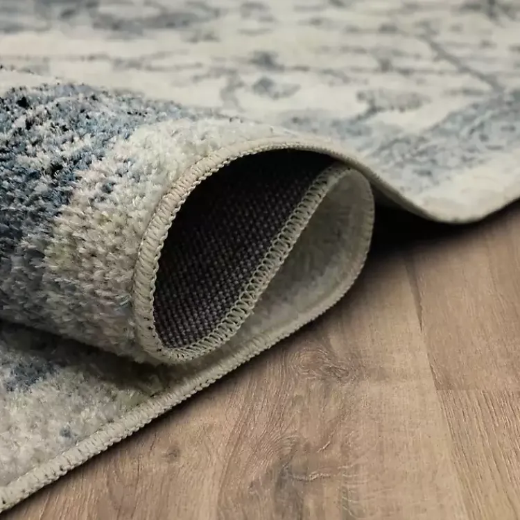 Kirklands Home Blue and Cream Granary Runner, 2x10 Clearance