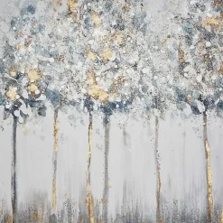 Kirklands Home Blue and Gold Trees Canvas Art Prints, Set of 3 Best
