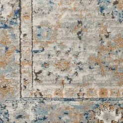 Kirklands Home Blue and Gray Bordered Trina Runner Discount