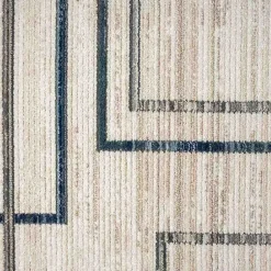 Kirklands Home Blue and Gray Contemporary Geo Area Rug, 7x9 Hot