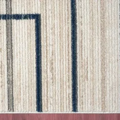 Kirklands Home Blue and Gray Contemporary Geo Area Rug, 7x9 Hot
