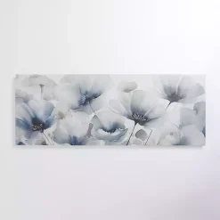 Kirklands Home Blue and Gray Florals Canvas Art Print Sale