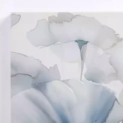 Kirklands Home Blue and Gray Florals Canvas Art Print Sale