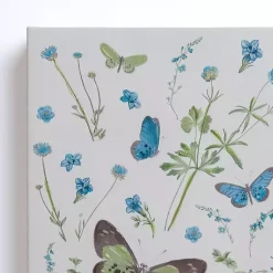Kirklands Home Blue and Green Butterflies Canvas Prints, Set of 2 Discount