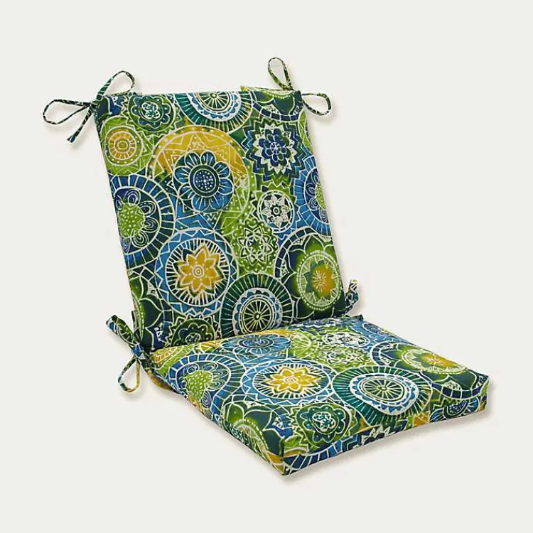 Kirklands Home Blue and Green Lagoon Outdoor Chair Cushion Sale