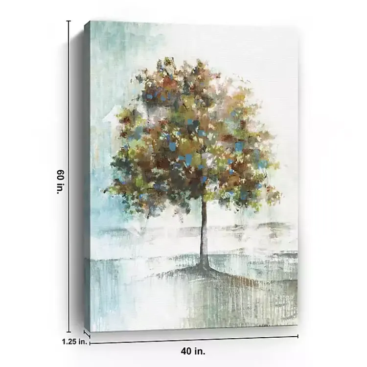 Kirklands Home Blue and Green Solo Tree Giclee Canvas Art Print Sale