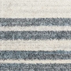 Kirklands Home Blue and Ivory Linear Moons Runner, 2x12 New