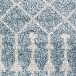 Kirklands Home Blue and Ivory Moroccan Trellis Runner Outlet
