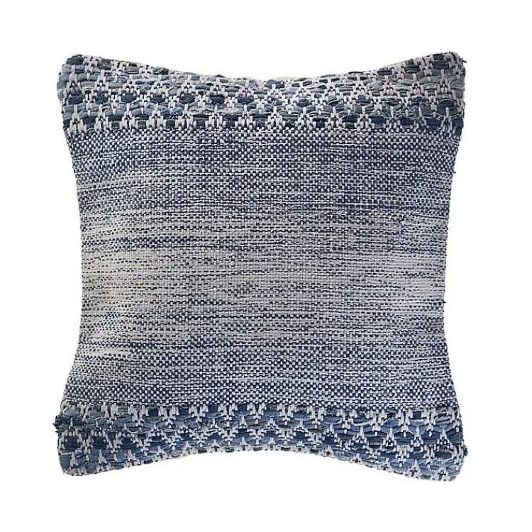 Pillows>Kirklands Home and Ivory Textured Wavy Accent Pillow Blue