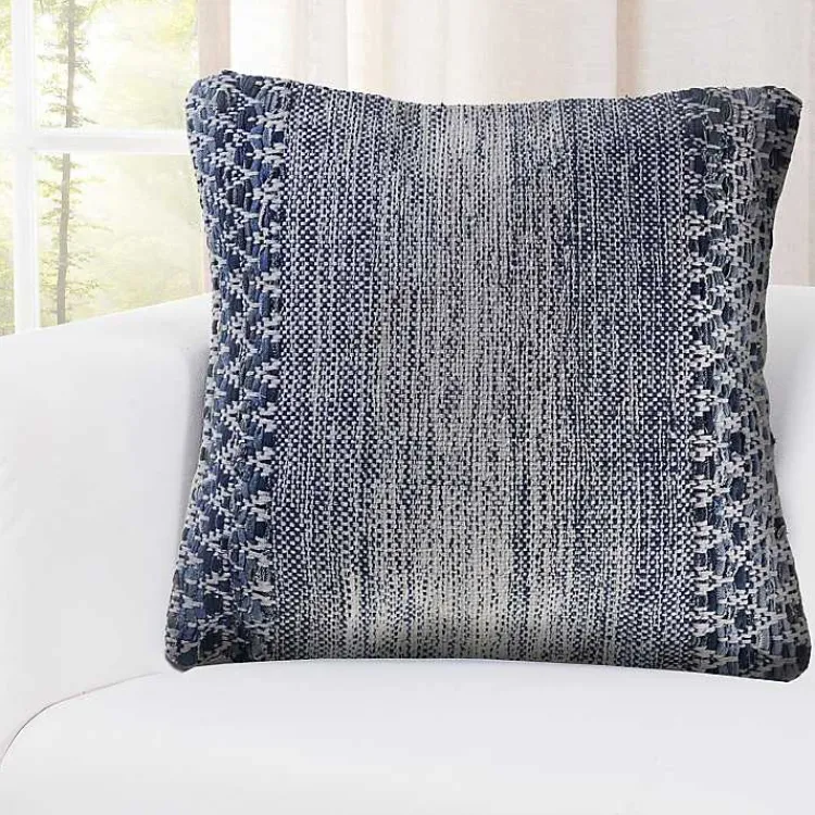Pillows>Kirklands Home and Ivory Textured Wavy Accent Pillow Blue
