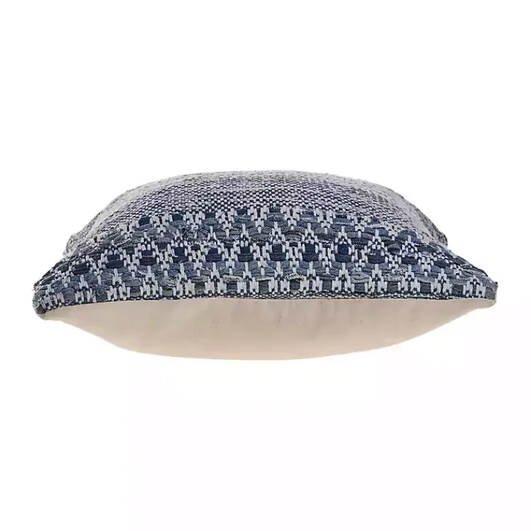 Pillows>Kirklands Home and Ivory Textured Wavy Accent Pillow Blue