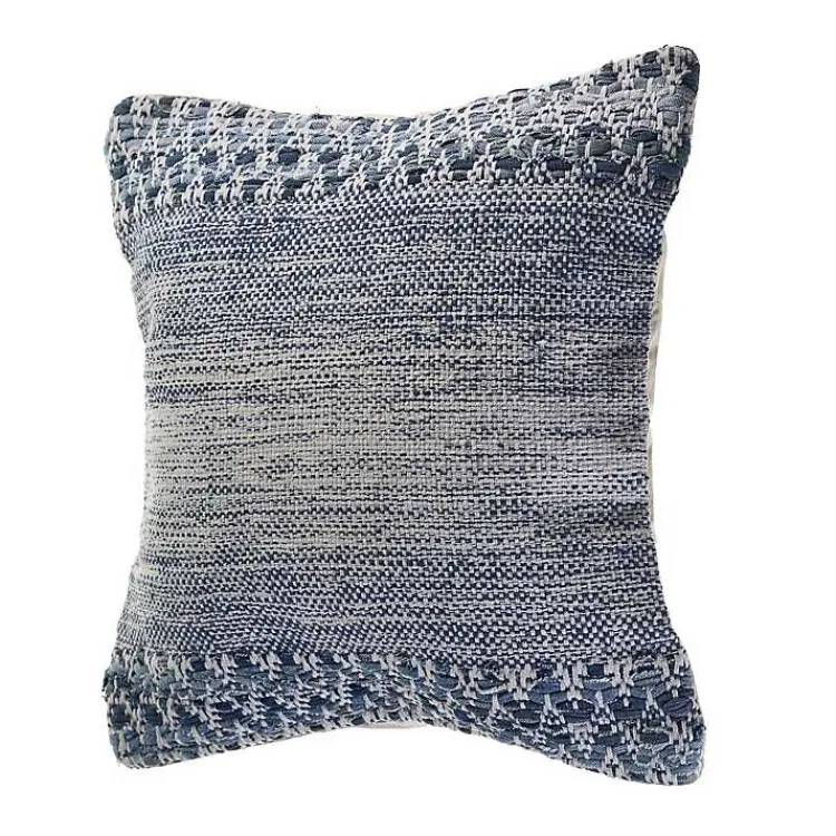 Pillows>Kirklands Home and Ivory Textured Wavy Accent Pillow Blue