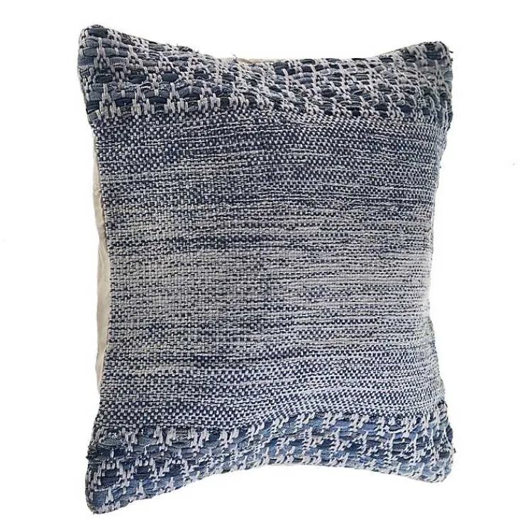 Pillows>Kirklands Home and Ivory Textured Wavy Accent Pillow Blue