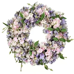 Wreaths>Kirklands Home Blue and Pink Hydrangea Wreath, 18 in.