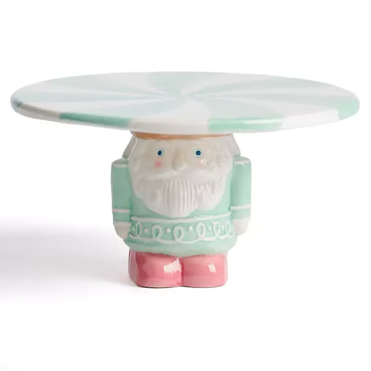 Kirklands Home Blue and Pink Nutcracker Cake Stand Best