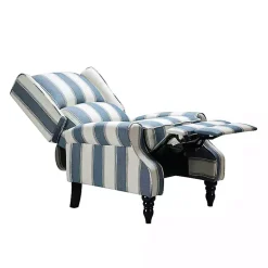 Kirklands Home Blue and Tan Stripe Traditional Recliner Hot
