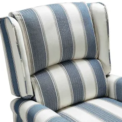Kirklands Home Blue and Tan Stripe Traditional Recliner Hot