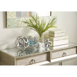 Baskets & Boxes>Kirklands Home Blue and Tan Wood Capiz Shell 2-pc. Box Set