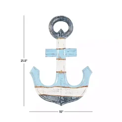 Kirklands Home Blue and White Anchor Wall Plaque New