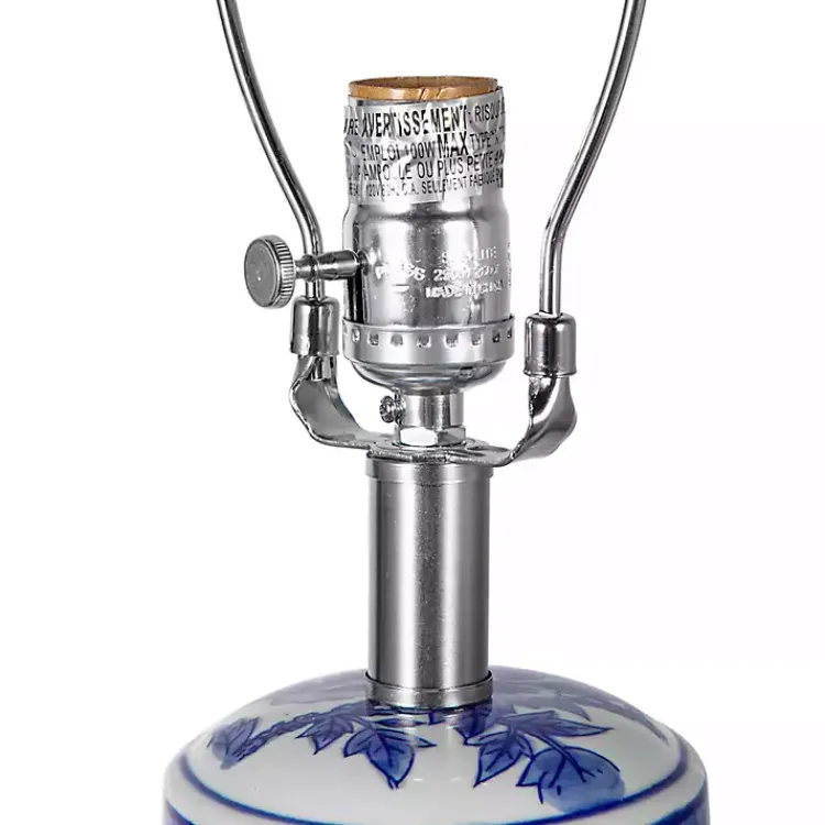 Kirklands Home Blue and Bird Pattern Table Lamp White Outlet