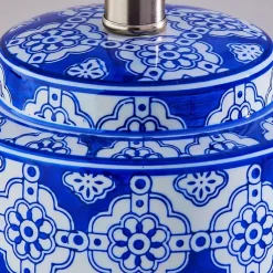 Kirklands Home Blue and Ceramic Table Lamps, Set of 2 White Best